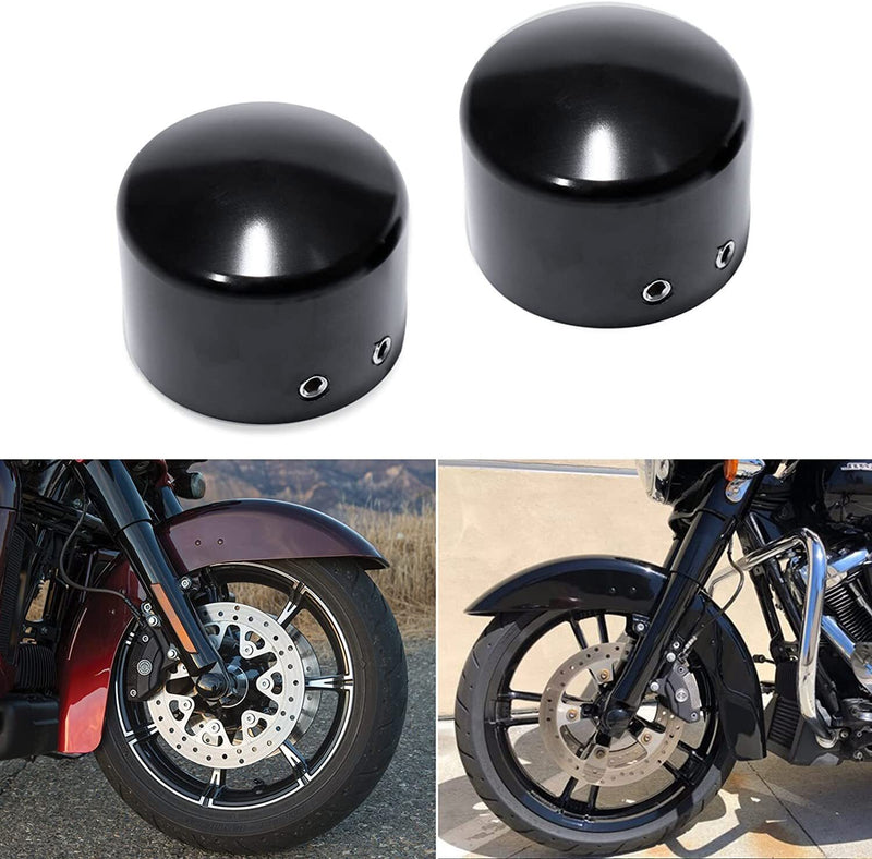 DURAFORCE Front Axle Caps Compatible for Harley Davidson Touring Softail Sportster 02-23