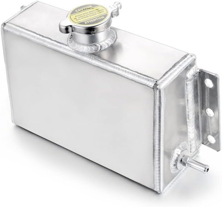 DURAFORCE CAR 1.6L POLISHED COOLANT OVERFLOW TANK EXPANSION RADIATOR RESERVOIR TANK SLIVER