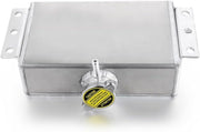 DURAFORCE CAR 1.6L POLISHED COOLANT OVERFLOW TANK EXPANSION RADIATOR RESERVOIR TANK SLIVER