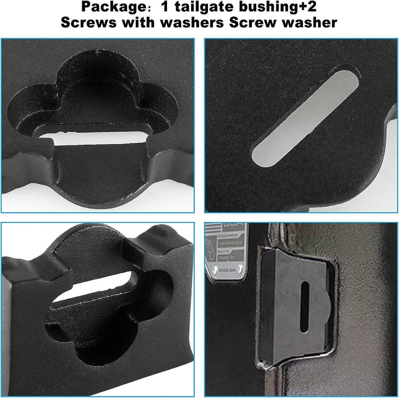 DURAFORCE Aluminum Tailgate Limiter Latch Stop Bumper for Jeep Wrangler JK JKU 2007-2018