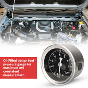 DURAFORCE Universal Adjustable Fuel Pressure Regulator + Gauge+ Fitting Kit Aluminum 0-160