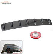 DURAFORCE 1 x Carbon Style Rear Lower Bumper Diffuser Fin Spoiler Lip Wing Splitter 34"x6"