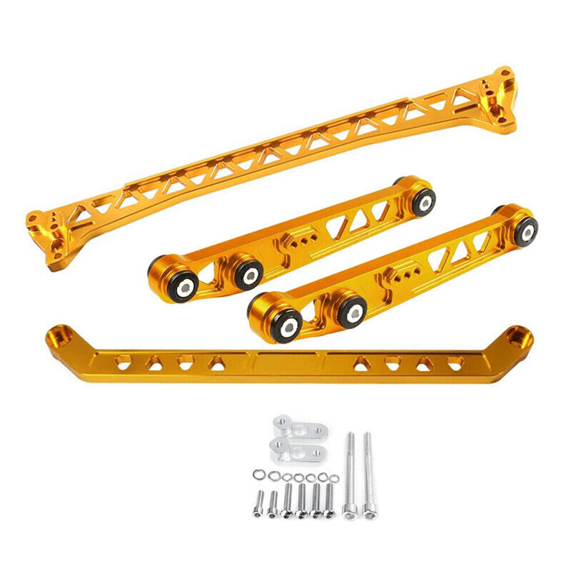 DURAFORCE Rear Lower Control Arm + Subframe Brace +Tie Bar for Honda Civic CRX EG 88-95
