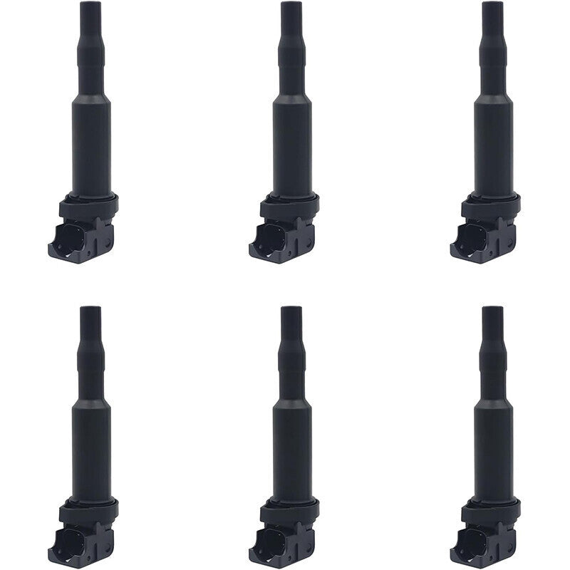DURAFORCE 6 UF592 0221504470 Ignition Coil with 12122158253 Spark Plugs for BMW 528i 128i