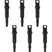 DURAFORCE 6 UF592 0221504470 Ignition Coil with 12122158253 Spark Plugs for BMW 528i 128i