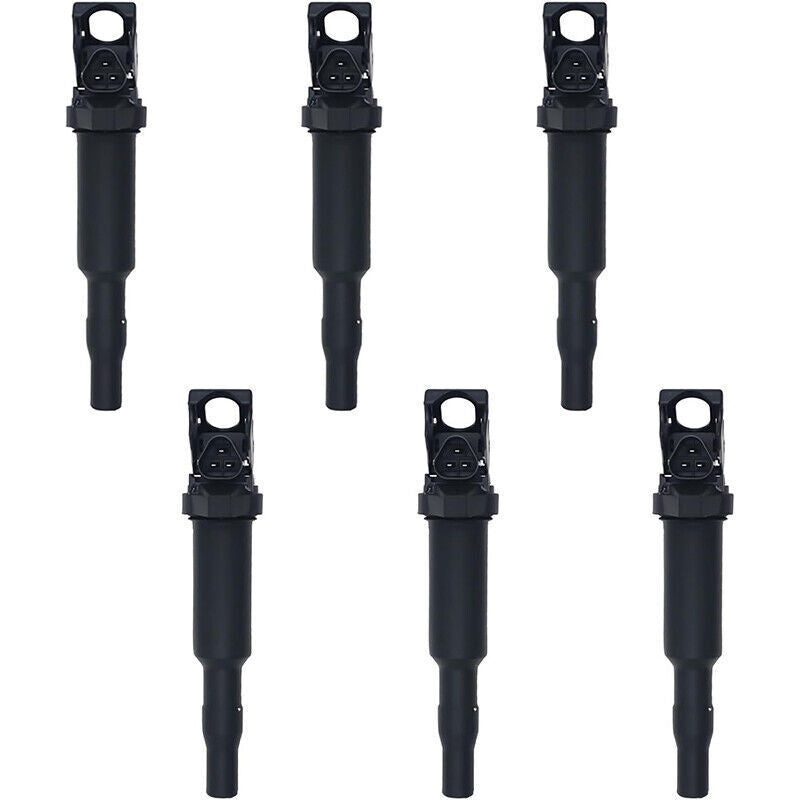 DURAFORCE 6 UF592 0221504470 Ignition Coil with 12122158253 Spark Plugs for BMW 528i 128i