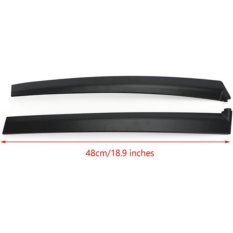 DURAFORCE Black Left & Right Side Window Molding Door Sash Trim For 1992-1995 Honda Civic