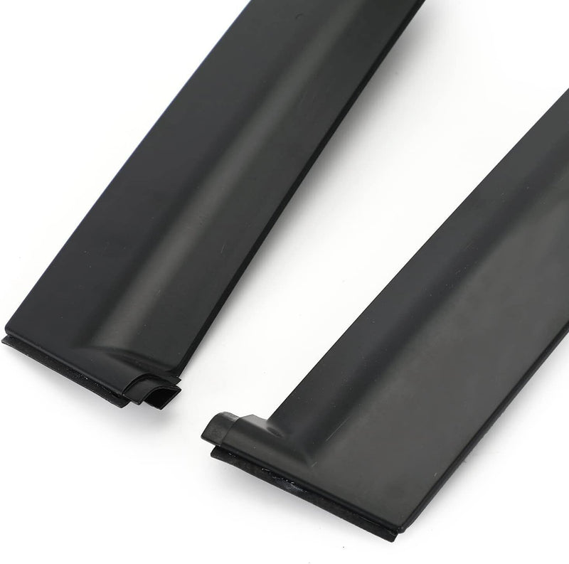 DURAFORCE Black Left & Right Side Window Molding Door Sash Trim For 1992-1995 Honda Civic