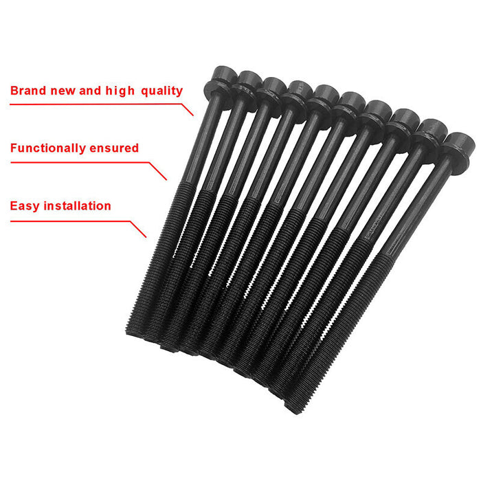 DURAFORCE 10x Engine Cylinder Head Bolt Set For 06-16 Hyundai Kia 2.4L Stud Kit ES72465