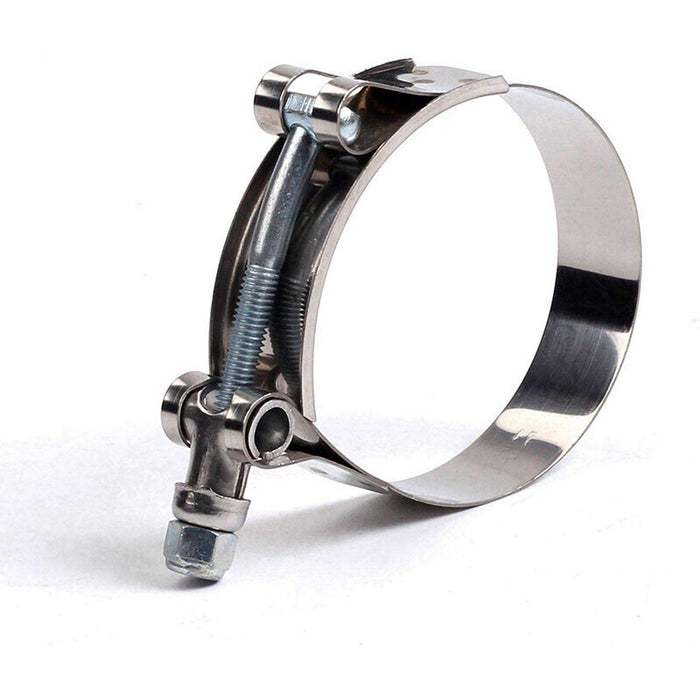 DURAFORCE 2.5" 63mm Polished Aluminum Intercooler Pipe Kit + Black Hose + Clamp Universal