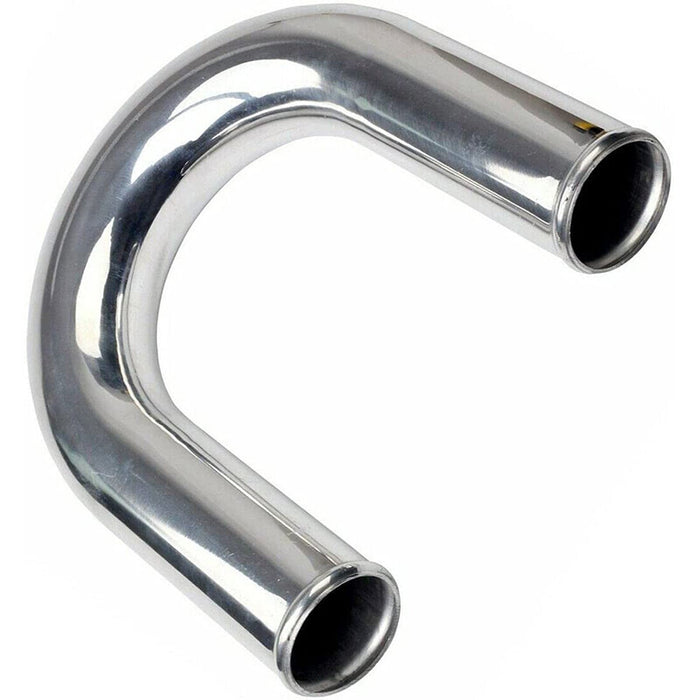 DURAFORCE 2.5" 63mm Polished Aluminum Intercooler Pipe Kit + Black Hose + Clamp Universal