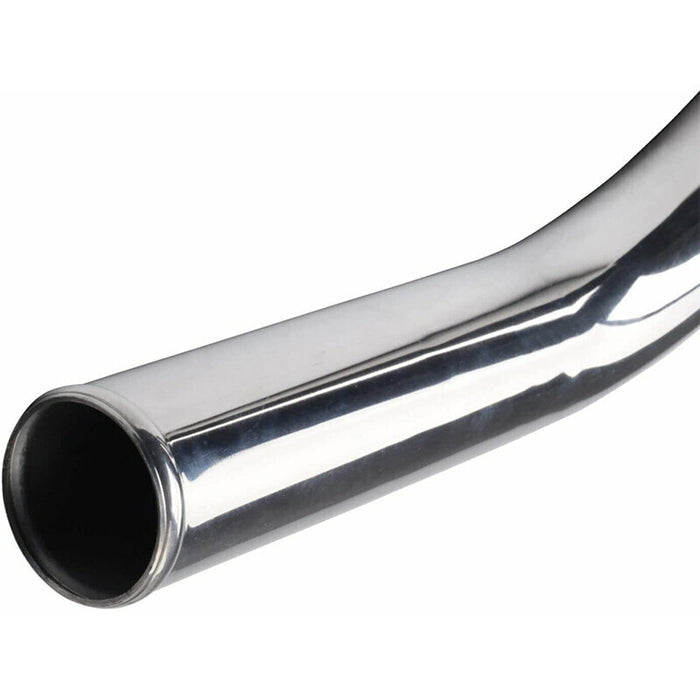 DURAFORCE 2.5" 63mm Polished Aluminum Intercooler Pipe Kit + Black Hose + Clamp Universal