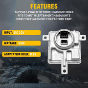 DURAFORCE 2 HID Xenon Ballast &Bulb D3S Headlight Control Unit Module For Audi A3 A4 A5 VW