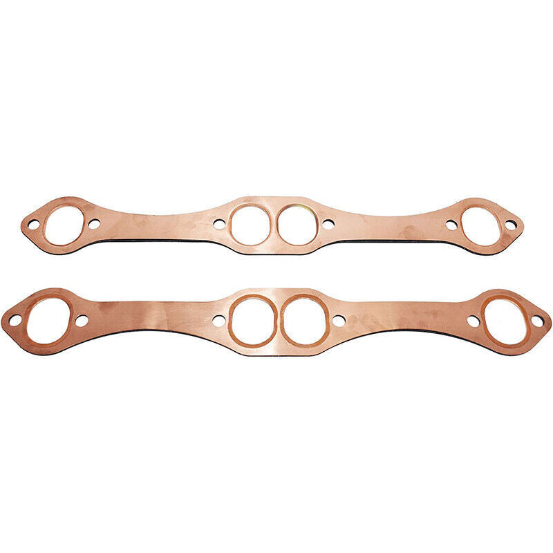 DURAFORCE SBC Oval Port Copper Header Exhaust Gaskets For SB Chevy 327 305 350 Reusable