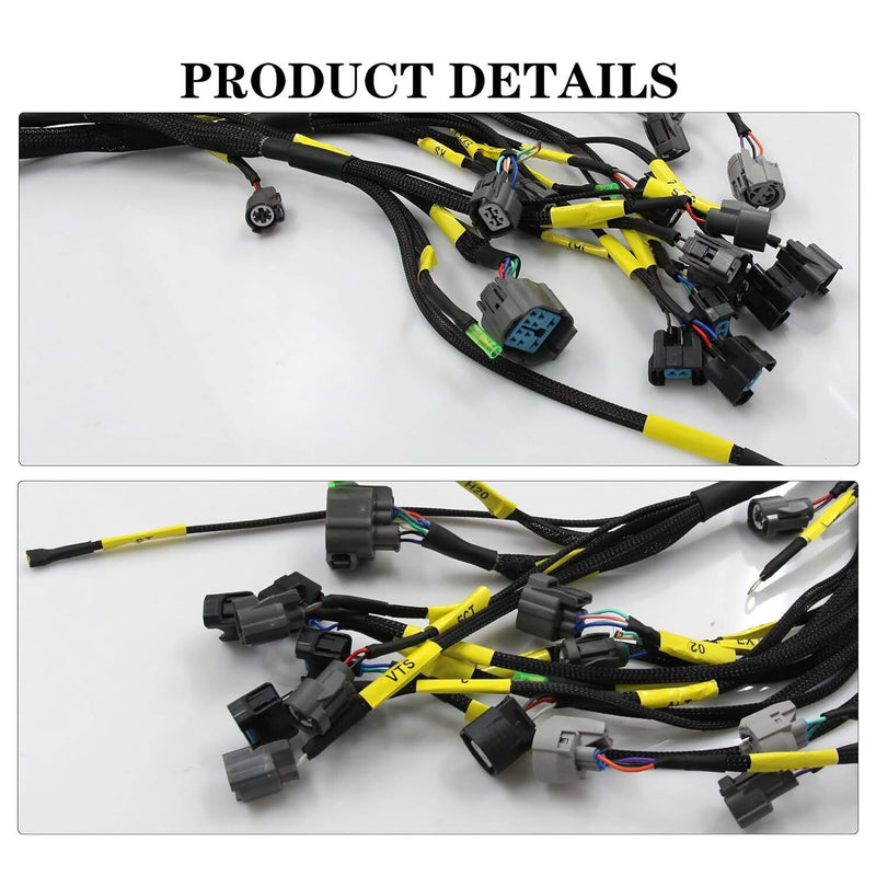 DURAFORCE Motor Wiring Harness Engine Fit For Honda Civic Integra OBD2 B Series B16 B18