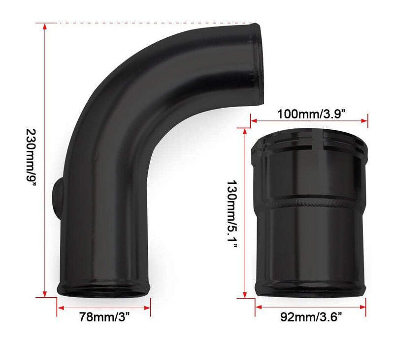 DURAFORCE Hot Cold Side Intercooler Pipe Fit for Ford 6.7L Powerstroke Diesel 11-16 Part