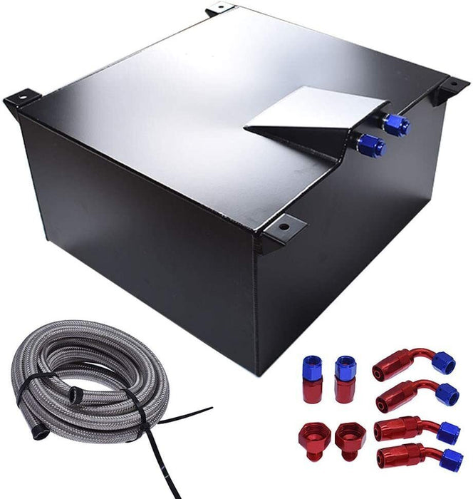 DURAFORCE 20 Gallon Black Aluminum Fuel Cell Gas Tank+Cap+Level Sender+Fuel Line Kit