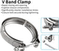 DURAFORCE 2PCS 3.5" Steel V-Band Bolt Clamp Kit Male/Female for Turbo Vband