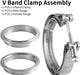 DURAFORCE 2PCS 3.5" Steel V-Band Bolt Clamp Kit Male/Female for Turbo Vband