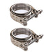 DURAFORCE 2PCS 3.5" Steel V-Band Bolt Clamp Kit Male/Female for Turbo Vband
