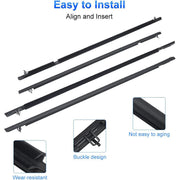 DURAFORCE NEW Window Weatherstrips Moulding Trim Seal Belt For Honda Civic Sedan 2006-2011
