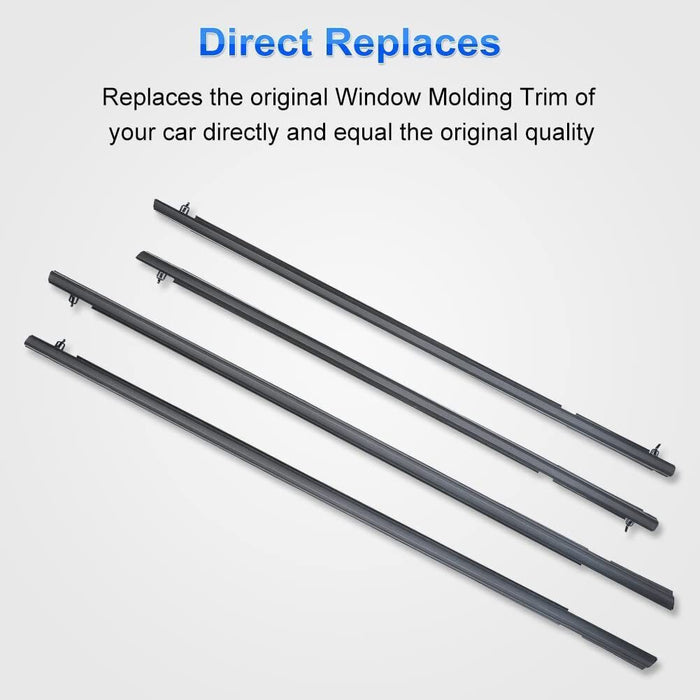 DURAFORCE NEW Window Weatherstrips Moulding Trim Seal Belt For Honda Civic Sedan 2006-2011