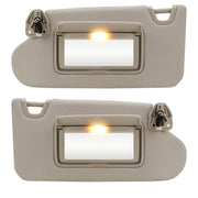 DURAFORCE 1 Pair Beige Sun Visor Driver & Passenger w/ Light For Nissan Altima 2013-2018