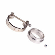 DURAFORCE 4PCS 3 Inch V Band Clamp Kit w Male Female Flange Mild Steel Turbo Exhaust 3"
