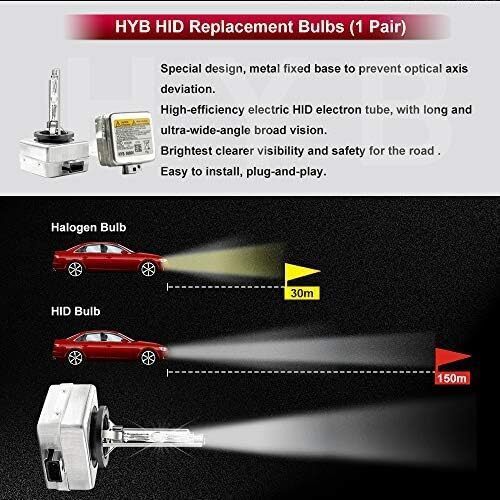 DURAFORCE 2PCS NEW D1S 66340 6000K WHITE BRIGHT 35W HID XENON LIGHT BULBS SET HEADLIGHTS