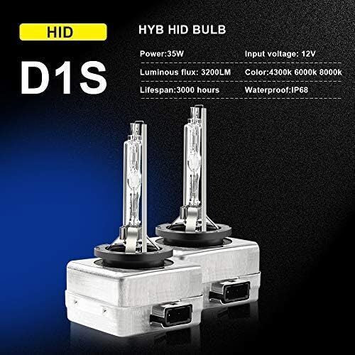 DURAFORCE 2PCS NEW D1S 66340 6000K WHITE BRIGHT 35W HID XENON LIGHT BULBS SET HEADLIGHTS