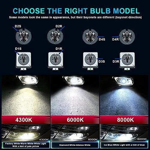 DURAFORCE 2PCS NEW D1S 66340 6000K WHITE BRIGHT 35W HID XENON LIGHT BULBS SET HEADLIGHTS