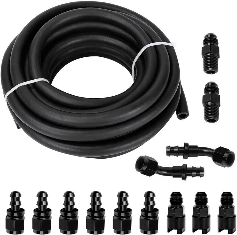 DURAFORCE 6AN 3/8" LS Swap EFI Fuel Line Fitting Set Complete Conversion Swivel Adapter