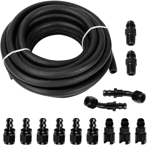 DURAFORCE 6AN 3/8" LS Swap EFI Fuel Line Fitting Set Complete Conversion Swivel Adapter