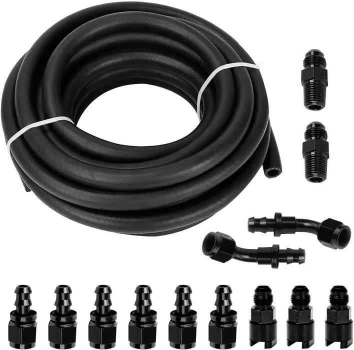 DURAFORCE 6AN 3/8" LS Swap EFI Fuel Line Fitting Set Complete Conversion Swivel Adapter