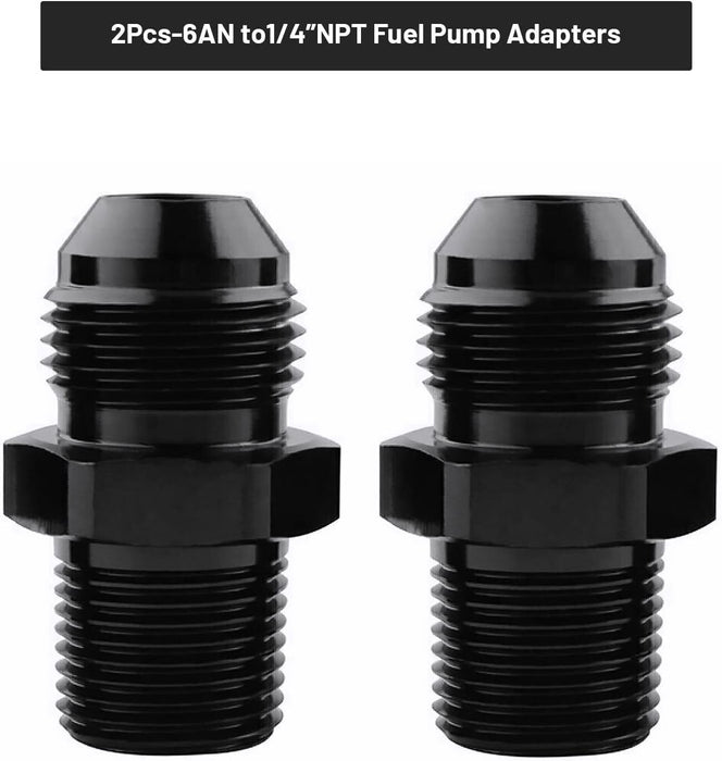 DURAFORCE 6AN 3/8" LS Swap EFI Fuel Line Fitting Set Complete Conversion Swivel Adapter