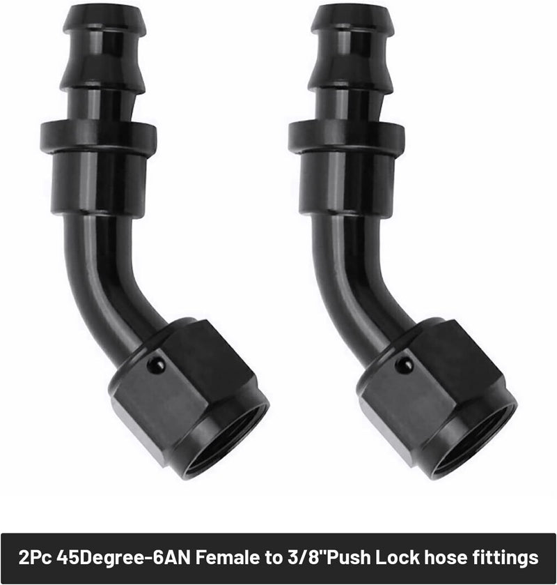 DURAFORCE 6AN 3/8" LS Swap EFI Fuel Line Fitting Set Complete Conversion Swivel Adapter