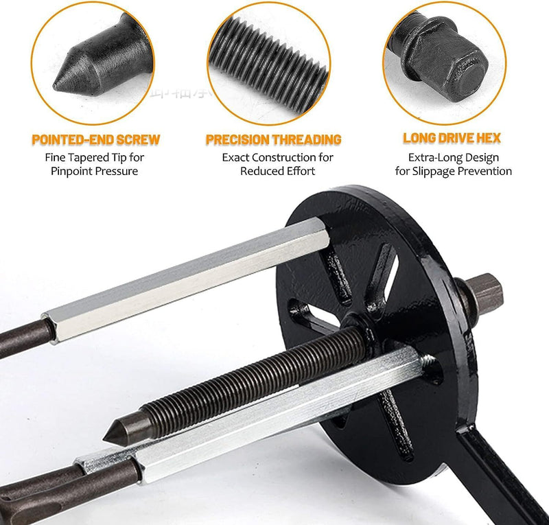 DURAFORCE 21PCS Bearing Disassembly Puller Inner Hole Puller Removal Tool 3 Jaw Puller Set