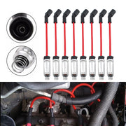 DURAFORCE 8Pack Round Ignition Coil Spark Plug Wire For GMC Chevy Silverado 1500 5.3L 6.2L