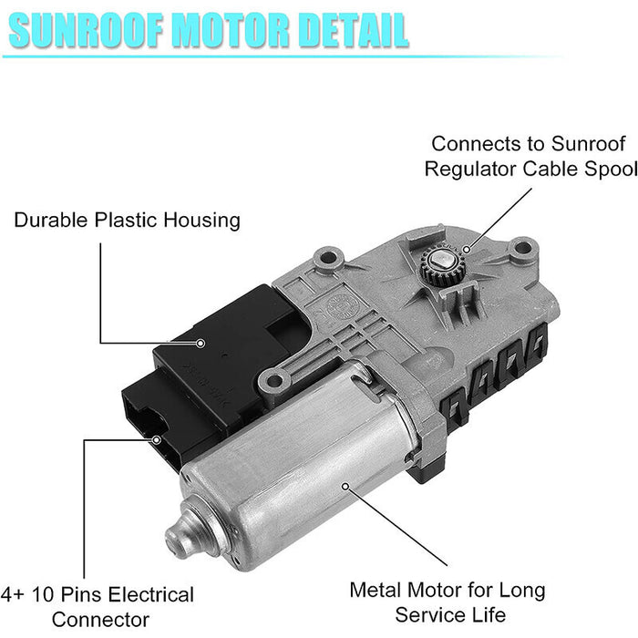 DURAFORCE 2Pcs Right & Left Sunroof Moon Roof Motor for Ford Explorer 2011-2017 BB5Z15790A