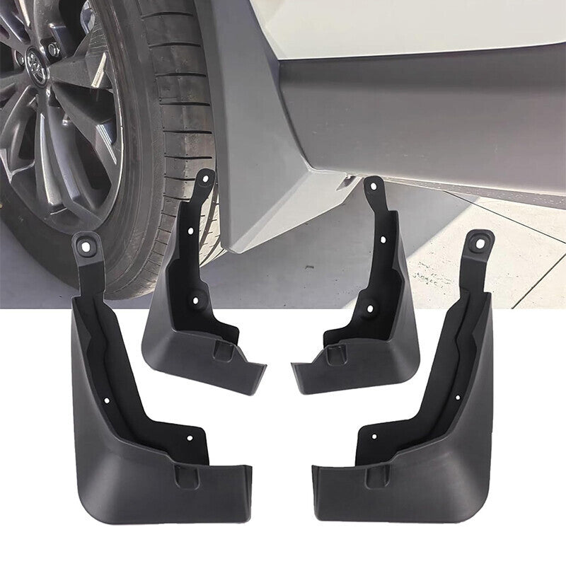 DURAFORCE For 2019-2022 Toyota RAV4 4Pcs Black Front & Rear Splash Mud Guards Flaps Fender