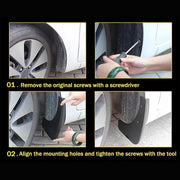 DURAFORCE For 2019-2022 Toyota RAV4 4Pcs Black Front & Rear Splash Mud Guards Flaps Fender