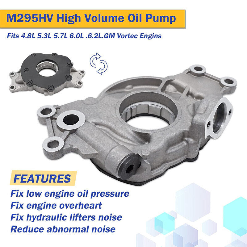DURAFORCE New 18% High Volume Oil Pump Fit For Chevrolet 4.8 5.7 6.0L LS1 LS2 LS3 M295HV