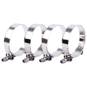 DURAFORCE 4PCS 3.5" STAINLESS STEEL T-BOLT TURBO SILICONE HOSE CLAMP INTERCOOLER 95-103MM