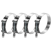 DURAFORCE 4PCS 3.5" STAINLESS STEEL T-BOLT TURBO SILICONE HOSE CLAMP INTERCOOLER 95-103MM