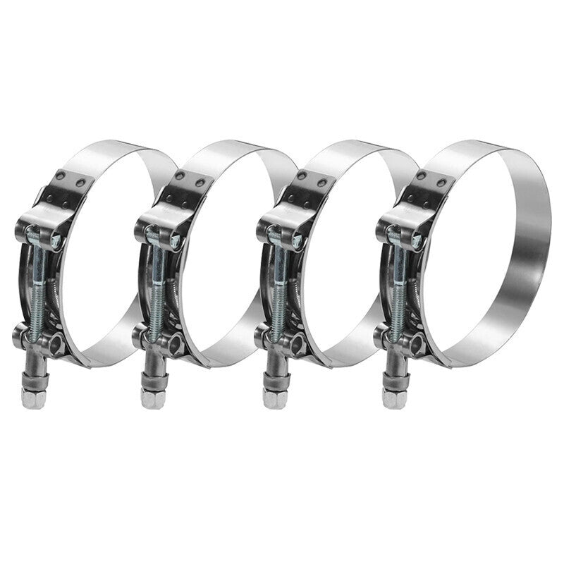 DURAFORCE 4PCS 3.5" STAINLESS STEEL T-BOLT TURBO SILICONE HOSE CLAMP INTERCOOLER 95-103MM