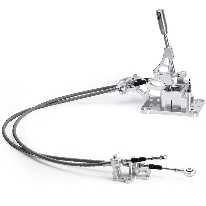 DURAFORCE Trans Bracket Shifter Box Shift Cable Linkage w/ Knob for Honda K20 K24 K-Series