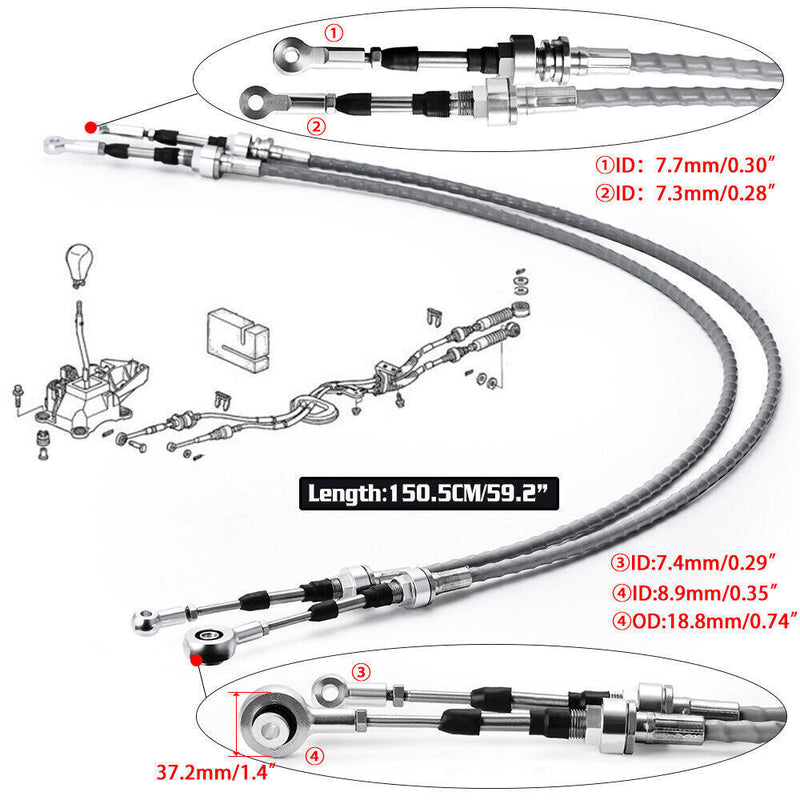 DURAFORCE Trans Bracket Shifter Box Shift Cable Linkage w/ Knob for Honda K20 K24 K-Series