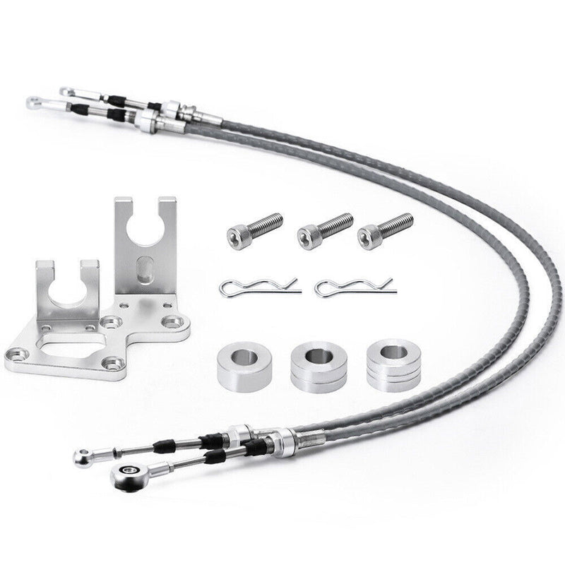 DURAFORCE Trans Bracket Shifter Box Shift Cable Linkage w/ Knob for Honda K20 K24 K-Series