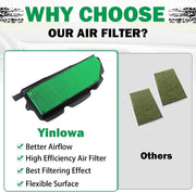 DURAFORCE Air Filter Replacement Parts For Honda Pioneer 1000 1000-5 16-21, #17215-HL4-A02