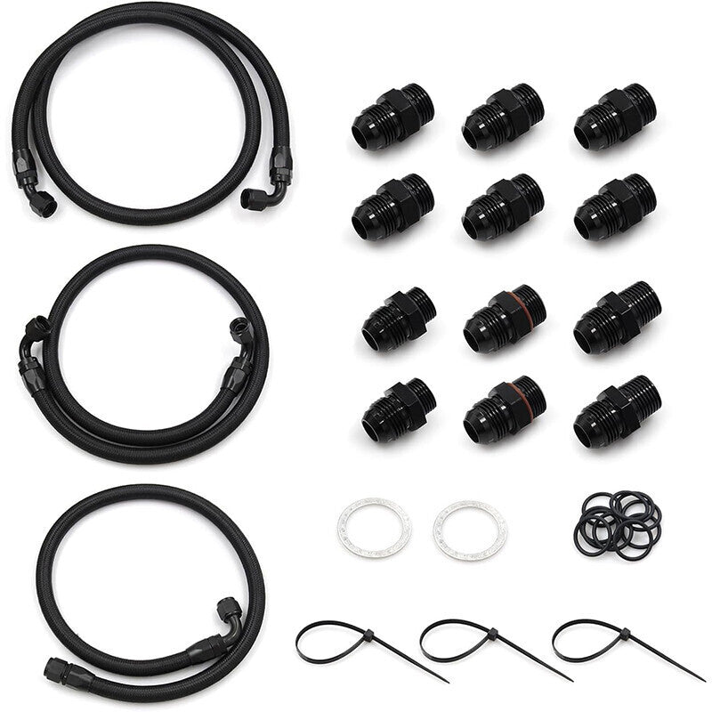 DURAFORCE Transmission Cooler Lines Hose Kit 10AN For 2001 2002 2003 2004 2005 GM LLY/LBZ